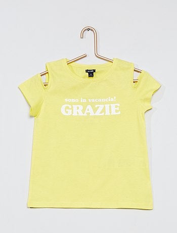 T-shirt avec découpes aux épaules
