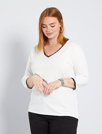 T-shirt avec dentelle