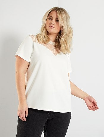 T-shirt avec dentelle