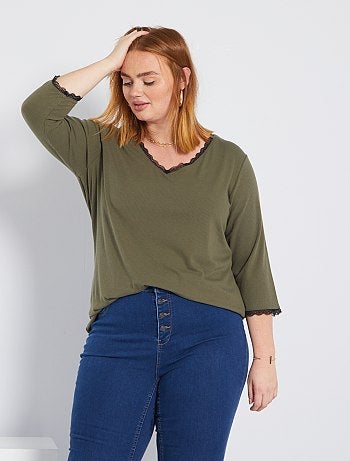 T-shirt avec dentelle