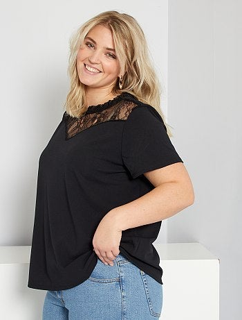 T-shirt avec dentelle