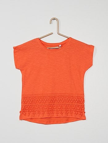 T-shirt avec détail en macramé