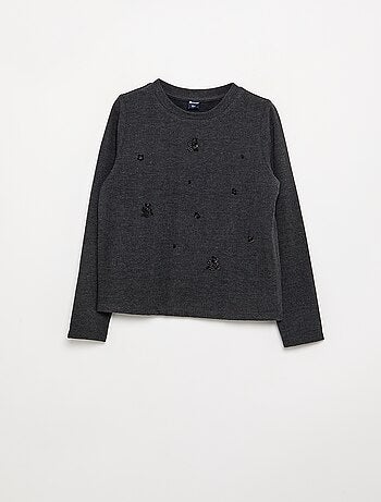 T-shirt avec détails en perles