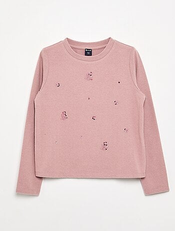 T-shirt avec détails en perles