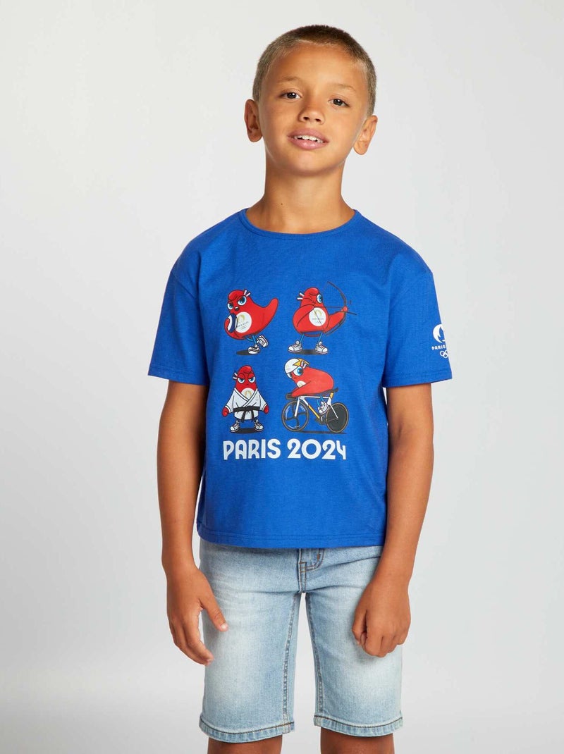 T-shirt avec imprimé - Paris 2024 Bleu - Kiabi
