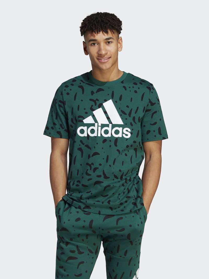 T-shirt avec imprimé 'adidas' Vert - Kiabi
