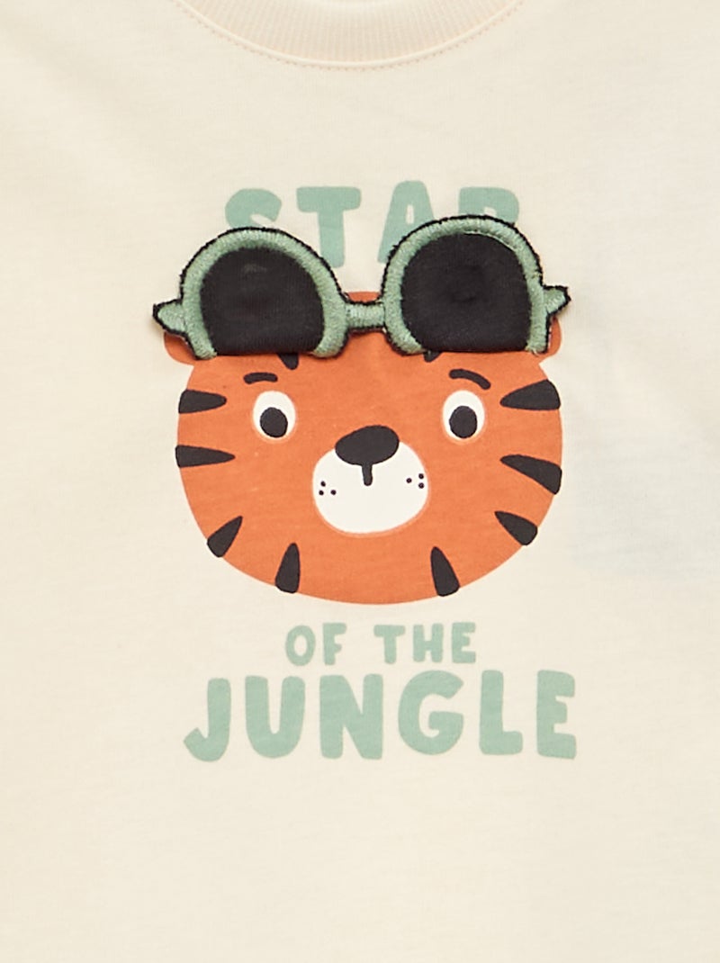 T-shirt avec imprimé animé Blanc - Kiabi