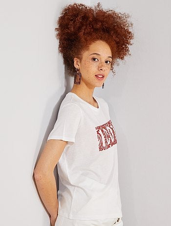 T-shirt avec imprimé gel - Kiabi