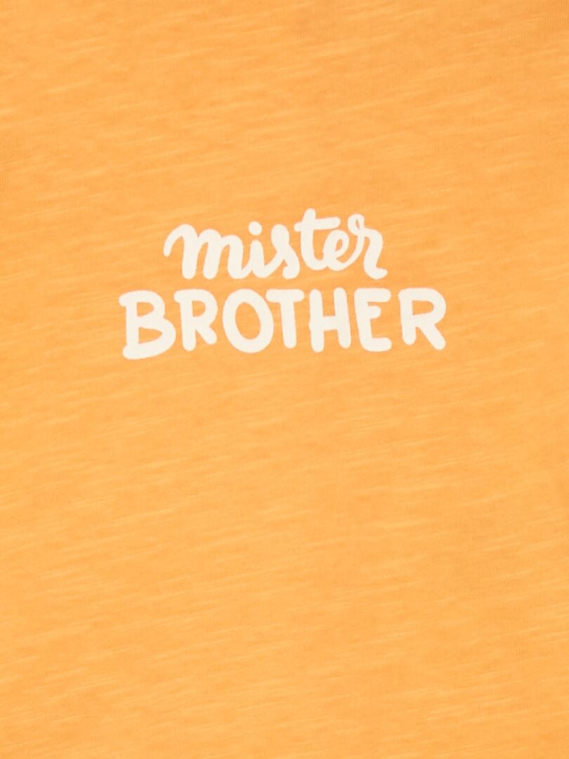 T-shirt avec imprimé placé devant Orange - Kiabi