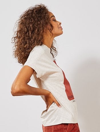 T-shirt avec imprimé 'refcolor' - Kiabi