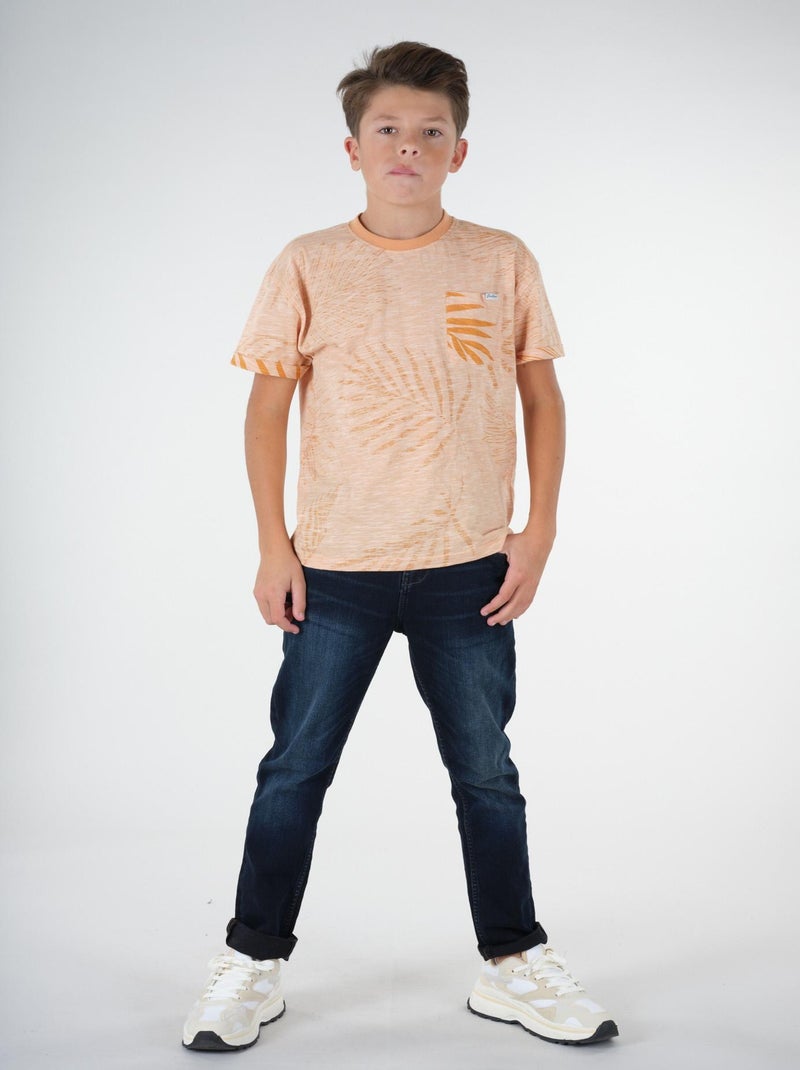 T-shirt avec imprimé tropical 'Deeluxe' Orange clair - Kiabi