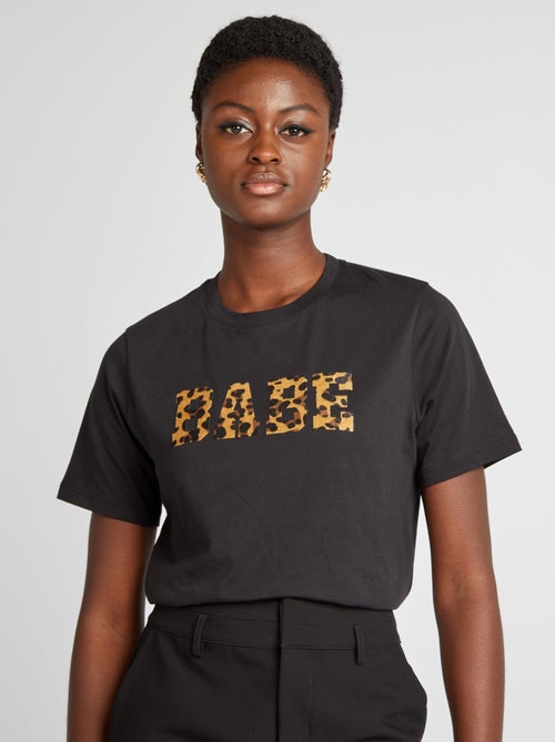 T-shirt avec inscription 'BABE' - Kiabi