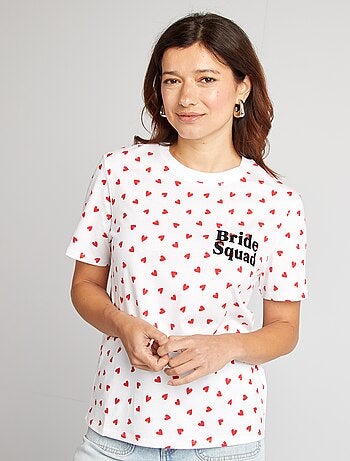T-shirt avec message EVJF