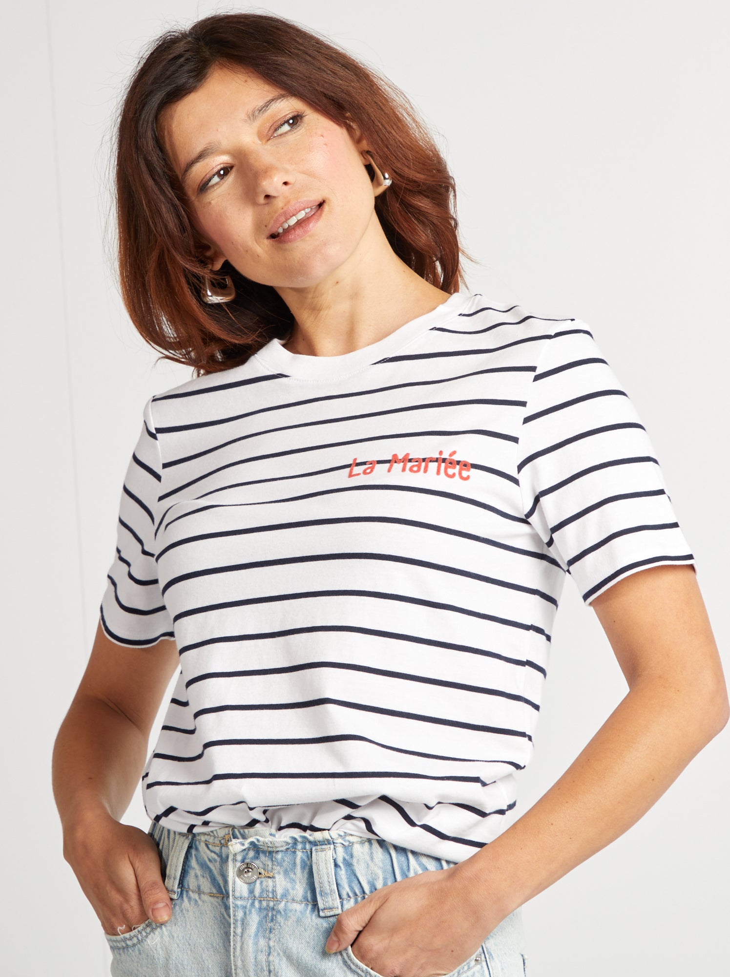 T-shirt avec message EVJF