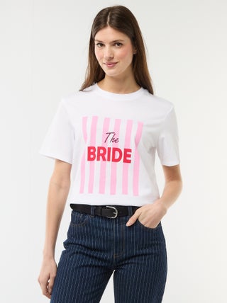 T-shirt avec message EVJF