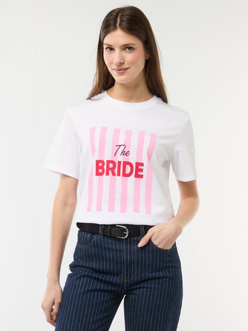 T-shirt avec message EVJF - Kiabi