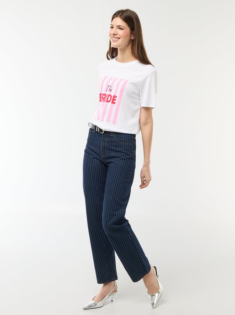 T-shirt avec message EVJF Bleu - Kiabi