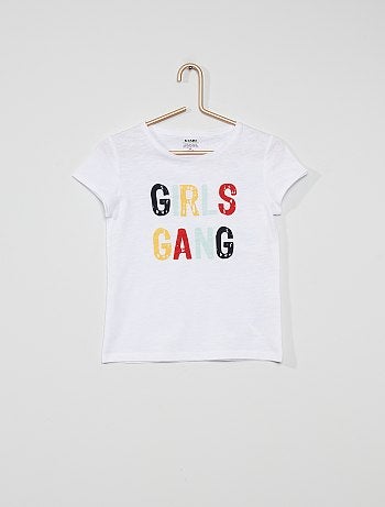 T-shirt avec message imprimé