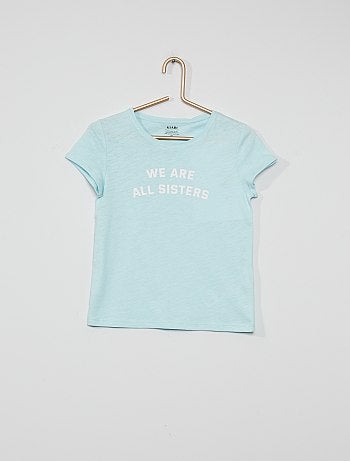 T-shirt avec message imprimé