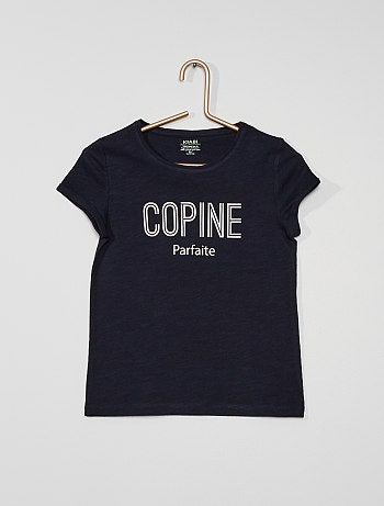 T-shirt avec message imprimé