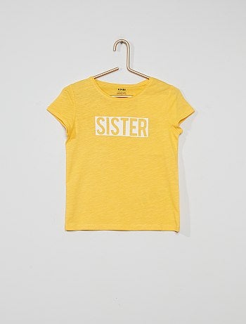 T-shirt avec message imprimé