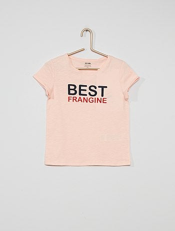 T-shirt avec message imprimé