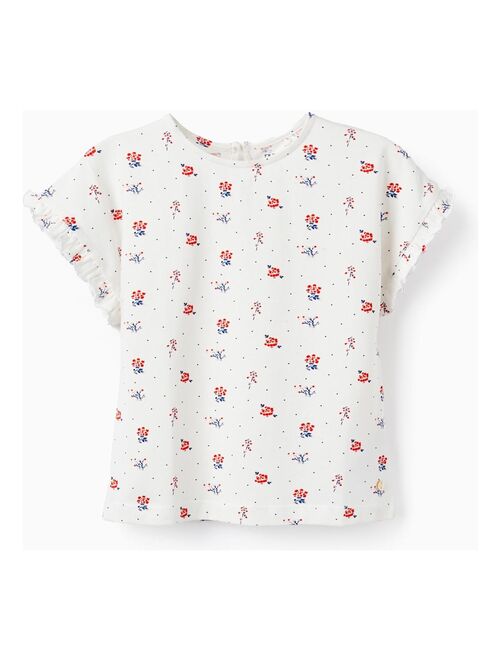 T-shirt avec motif floral pour fille manches courtes PICASSO - Kiabi