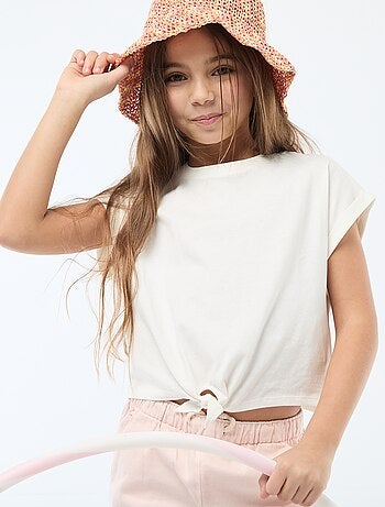 T-shirt avec nœud à la taille