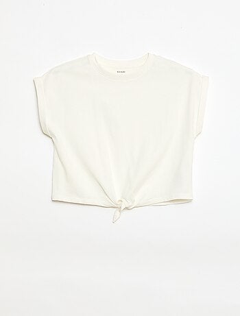 T-shirt avec nœud à la taille