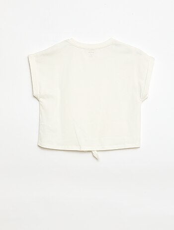 T-shirt avec nœud à la taille