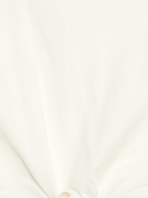 T-shirt avec nœud à la taille - Kiabi