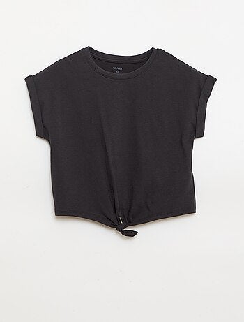T-shirt avec nœud à la taille