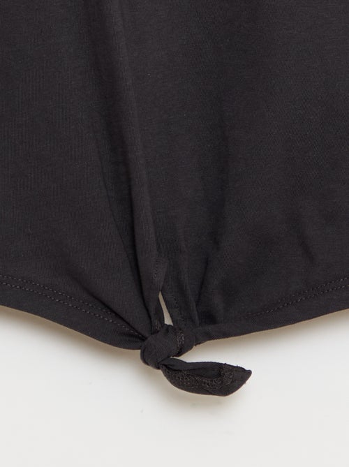 T-shirt avec nœud à la taille - Kiabi