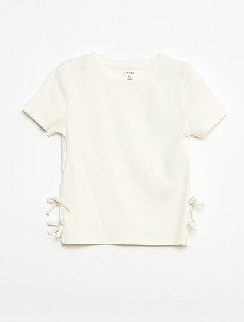 T-shirt avec nœuds fantaisie