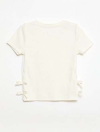 T-shirt avec nœuds fantaisie
