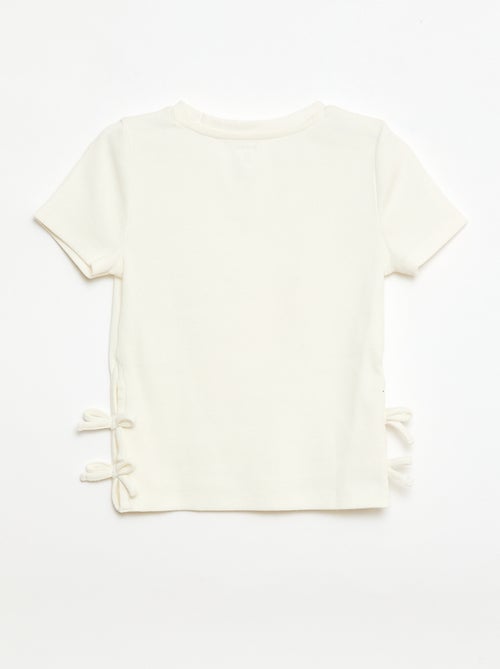 T-shirt avec nœuds fantaisie - Kiabi