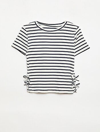 T-shirt avec nœuds fantaisie