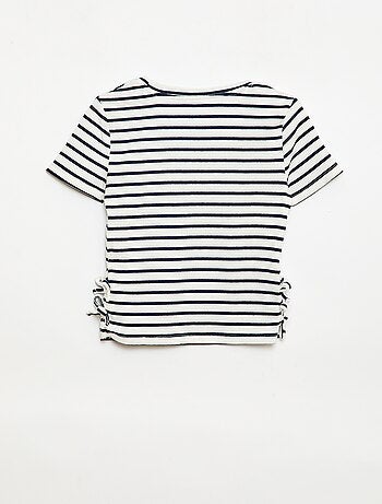 T-shirt avec nœuds fantaisie