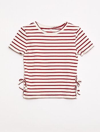 T-shirt avec nœuds fantaisie