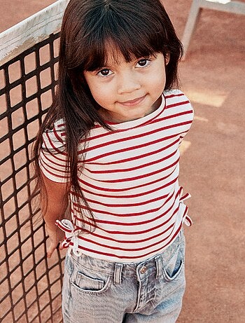 T-shirt avec nœuds fantaisie