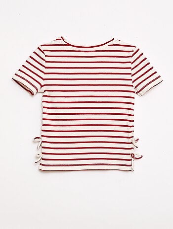 T-shirt avec nœuds fantaisie