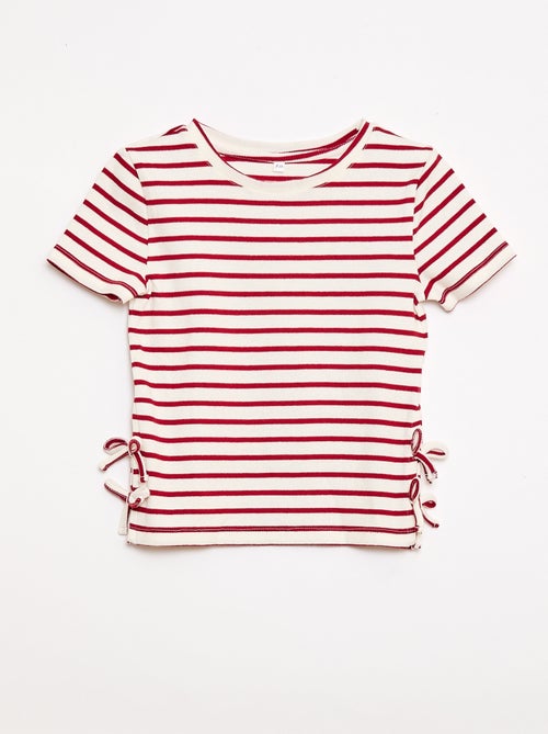 T-shirt avec nœuds fantaisie - Kiabi