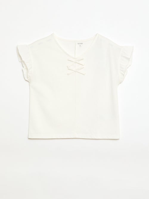 T-shirt avec nœuds fantaisies - Kiabi