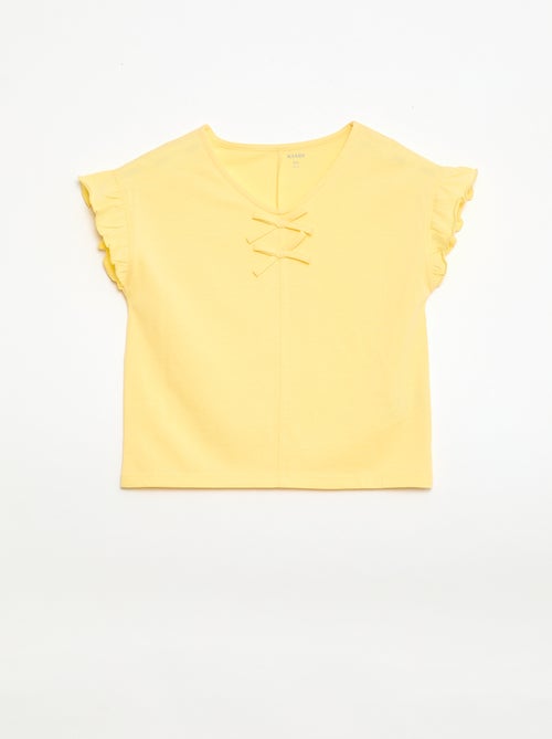 T-shirt avec nœuds fantaisies - Kiabi