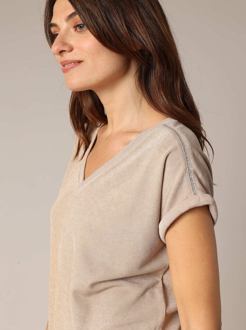 T-shirt avec passepoil fantaisie 'Deeluxe' - Kiabi