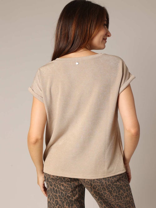 T-shirt avec passepoil fantaisie 'Deeluxe' - Kiabi