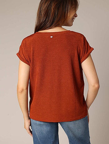 T-shirt avec passepoil fantaisie 'Deeluxe'