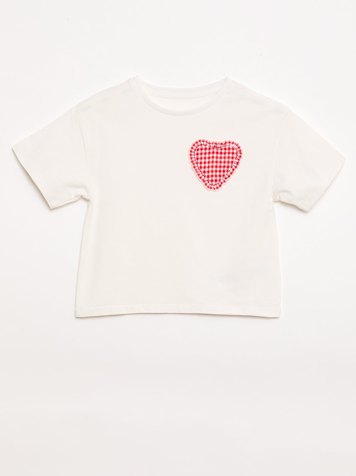 T-shirt avec patch vichy