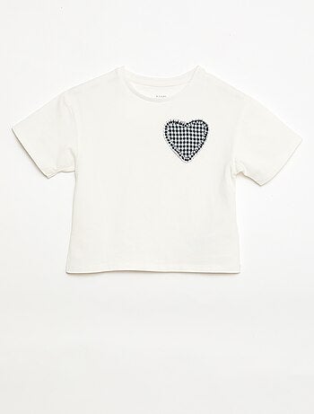 T-shirt avec patch vichy