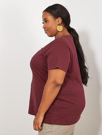 T-shirt avec perles - Kiabi